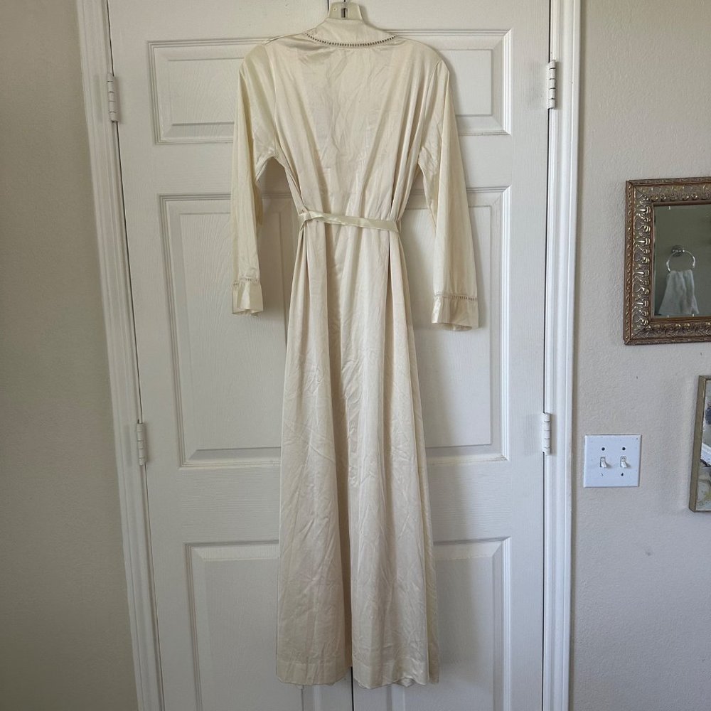 Vassarette vintage 1950s white ivory nylon sleeveless nightgown slip robe set - Picture 5 of 9